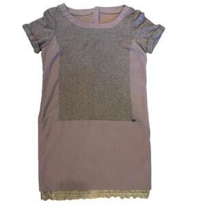 Woman's Liu Jo Cocktail Min Dress Mauve/Gray Fringe Hem Size 40